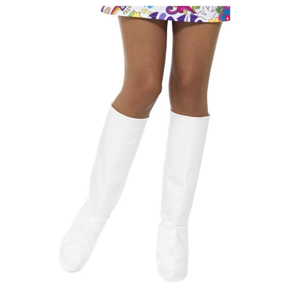 Smiffys Womens/Ladies Gogo Boot Covers / White